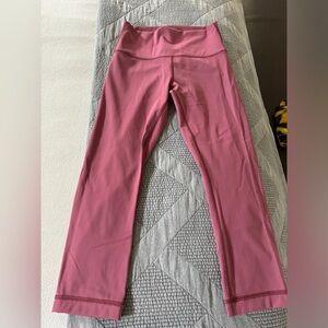 Lululemon mauve 23” Wunder under smooth leggings sz 6.